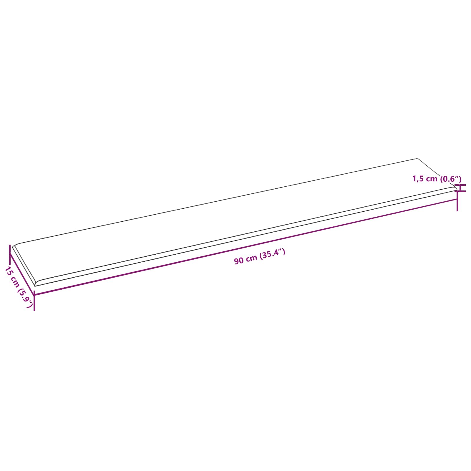 Væghovedgærde 12 pcs Cappuccino 90 x 15 cm Stof