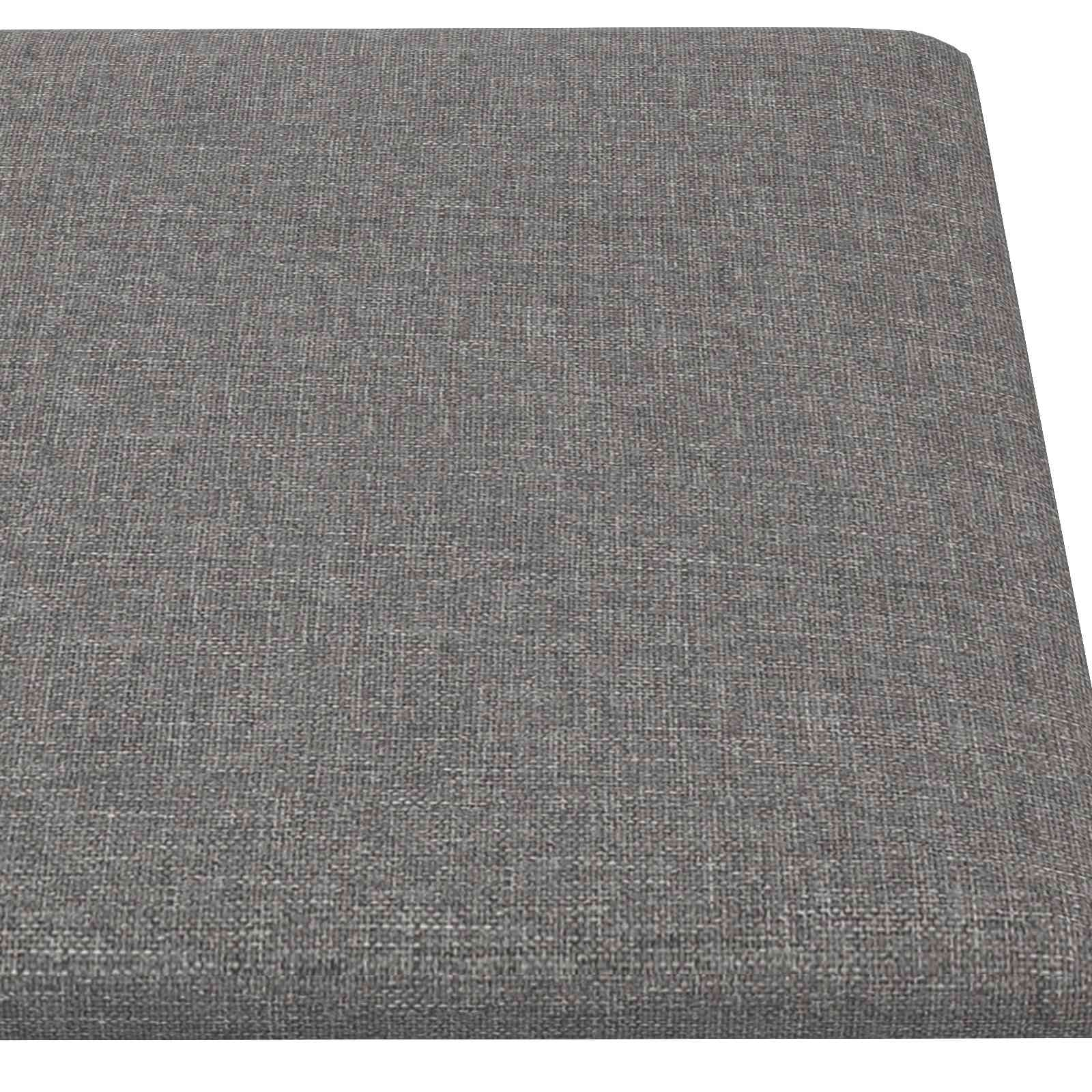 Væghovedgærde 12 pcs Lysegrå 90 x 30 cm Stof