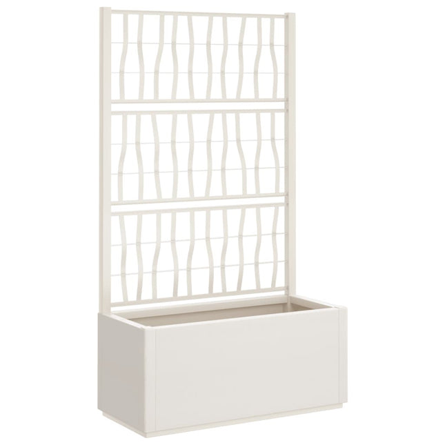 plantekasse med espalier 80x36x140 cm PP hvid