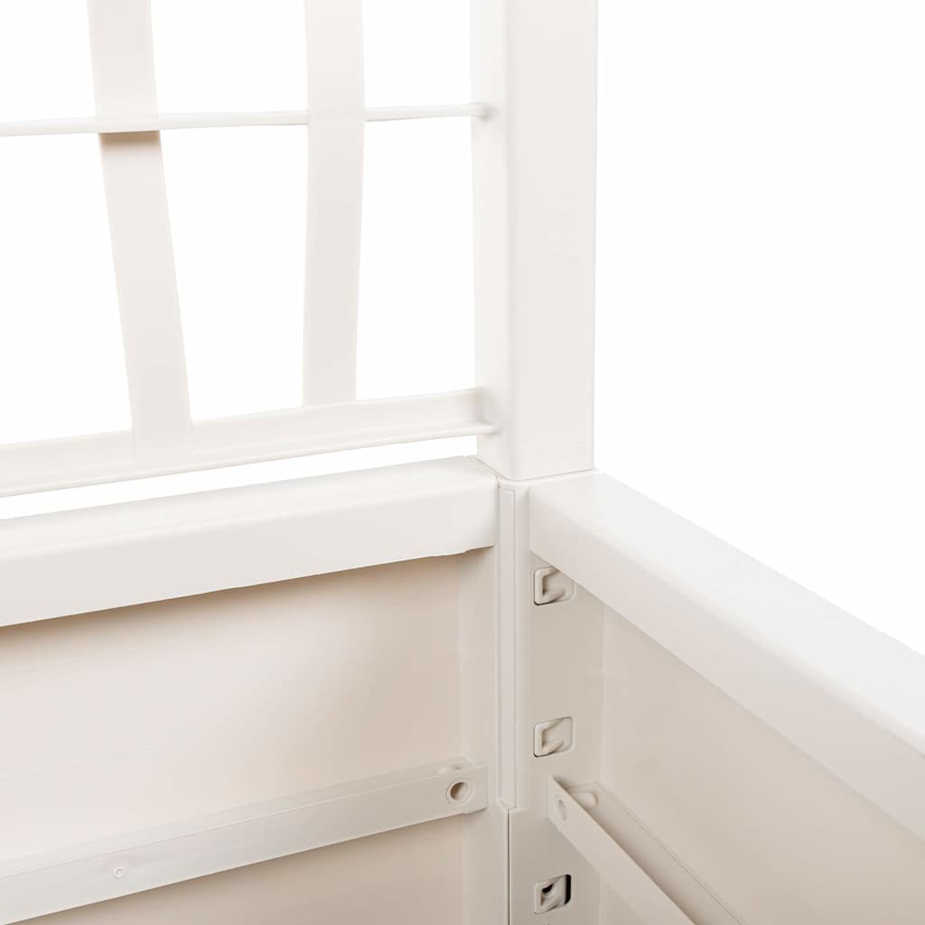 plantekasse med espalier 80x36x140 cm PP hvid