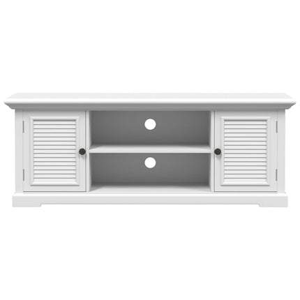 tv-bord 110x30x41 cm konstrueret træ hvid