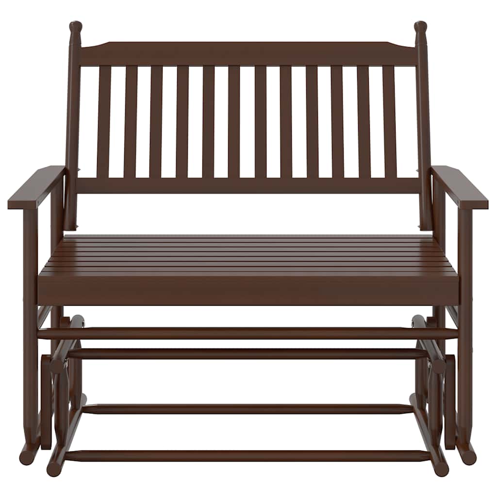 gyngebænk 118x70x104,5 cm massivt poppeltræ brun