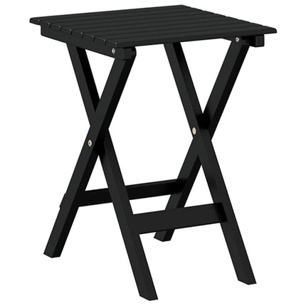 sidebord foldbart massivt poppeltræ sort