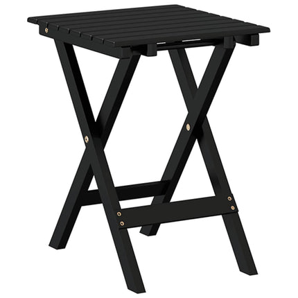 sidebord foldbart massivt poppeltræ sort