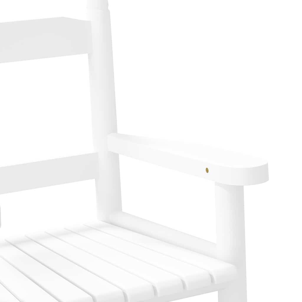 gyngestol til børn massivt poppeltræ hvid