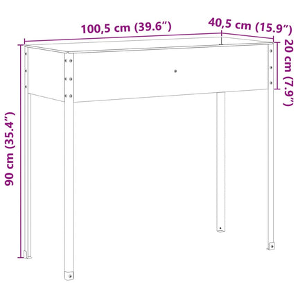plantekasse 100,5x40,5x90 cm cortenstål