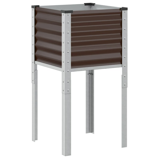 havekrukke brun 45x45x88 cm stål