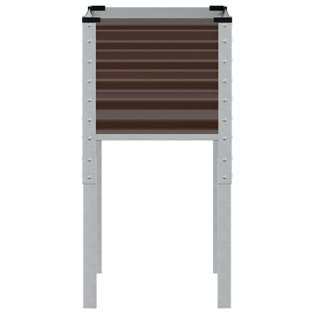 havekrukke brun 45x45x88 cm stål