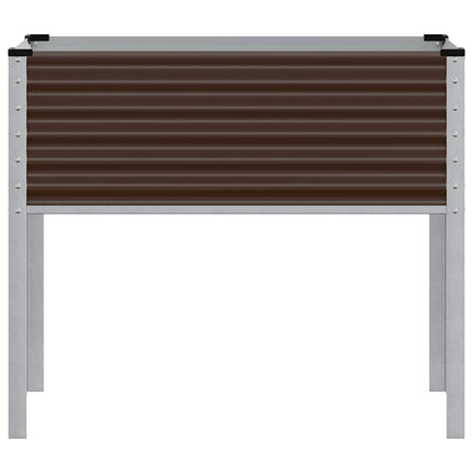 havekrukke brun 100x45x90 cm stål