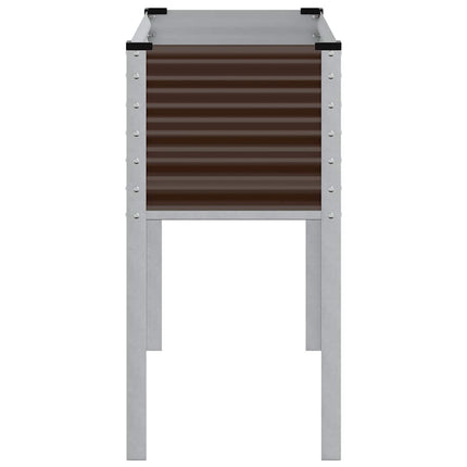 havekrukke brun 100x45x90 cm stål