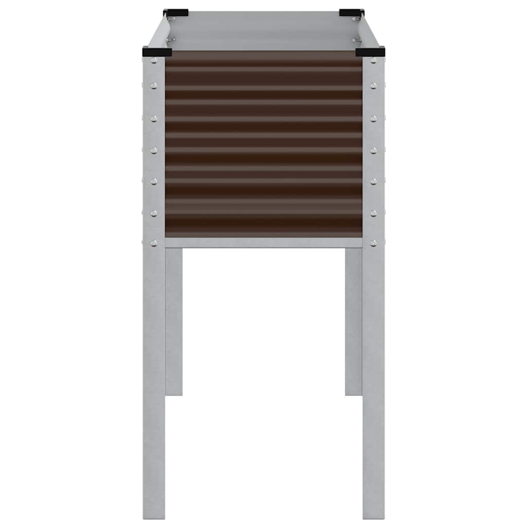 havekrukke brun 100x45x90 cm stål