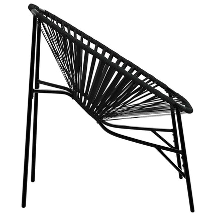 havestolssæt 3 stk. polyrattan sort