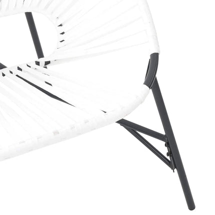 havestolssæt 3 stk. polyrattan sort og hvid