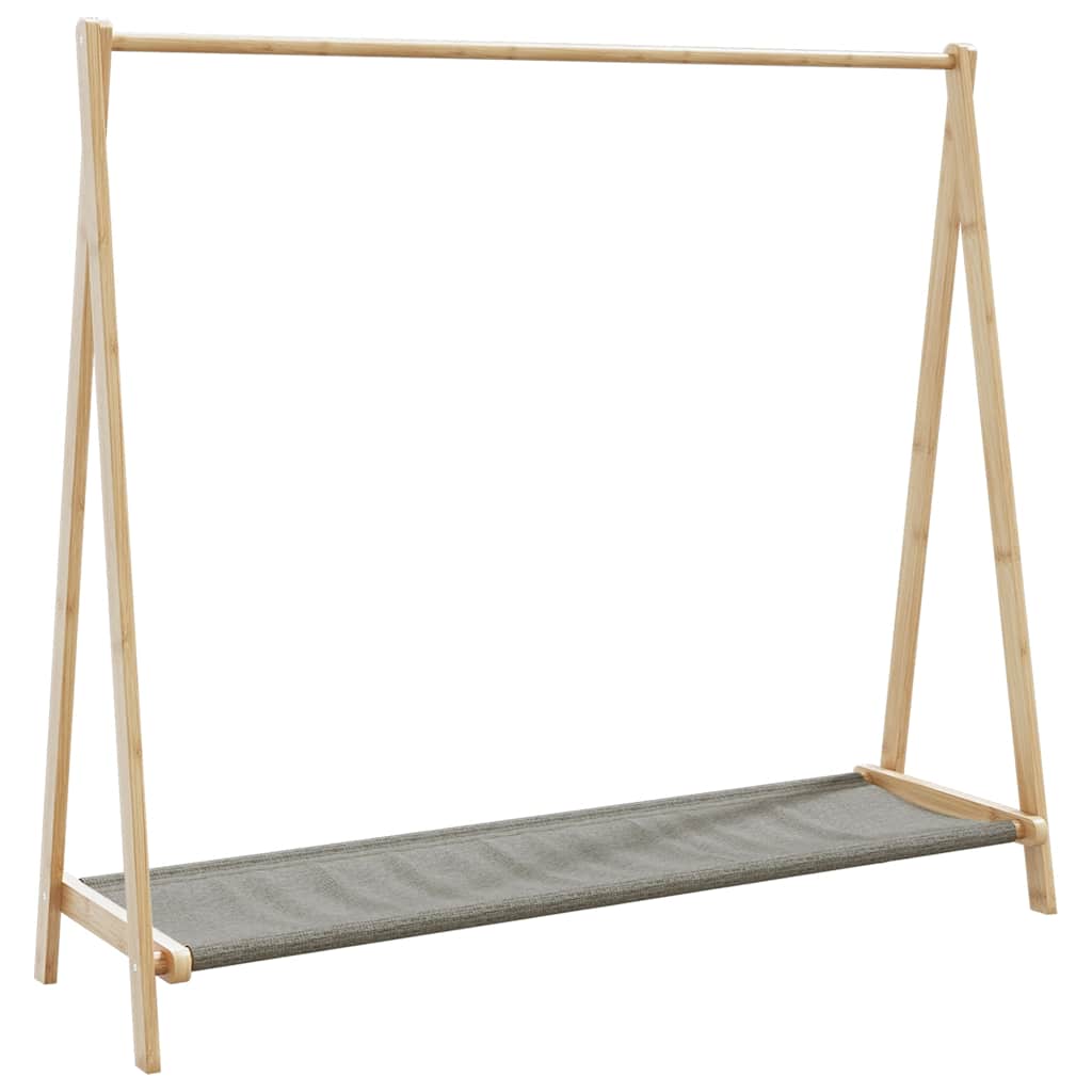 tøjstativ med hylder 106x34x102 cm bambus