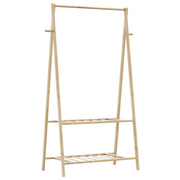tøjstativ med hylder 96x45,5x150,5 cm bambus