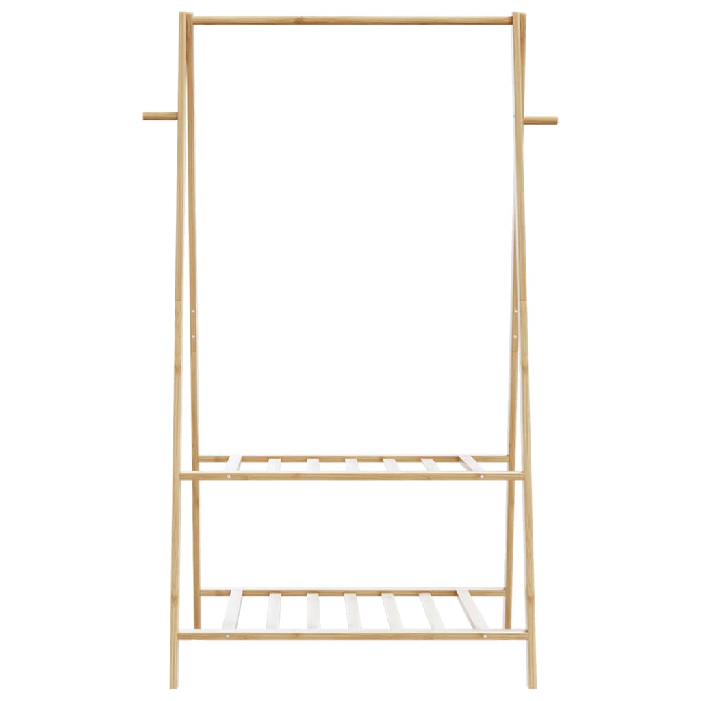 tøjstativ med hylder 96x45,5x150,5 cm bambus