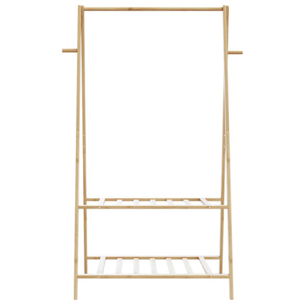 tøjstativ med hylder 96x45,5x150,5 cm bambus