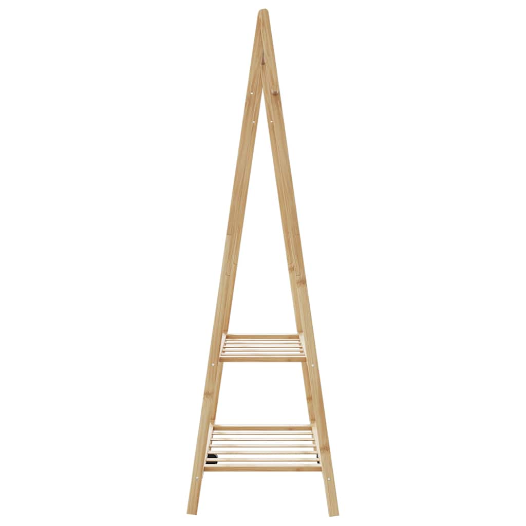 tøjstativ med hylder 96x45,5x150,5 cm bambus