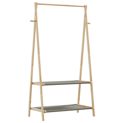 tøjstativ med hylder 96x45,5x150,5 cm bambus