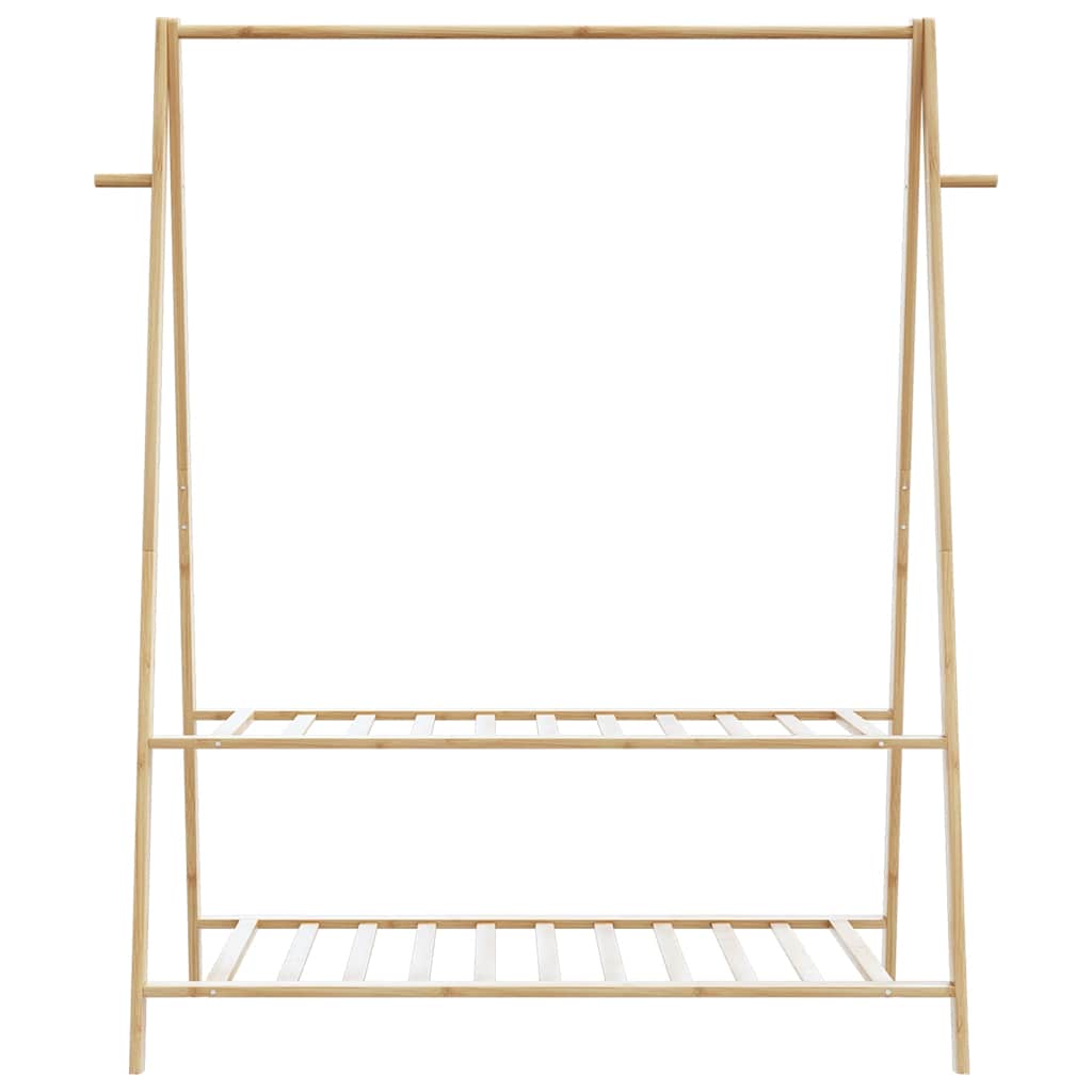 tøjstativ med hylder 132x45,5x150,5 cm bambus