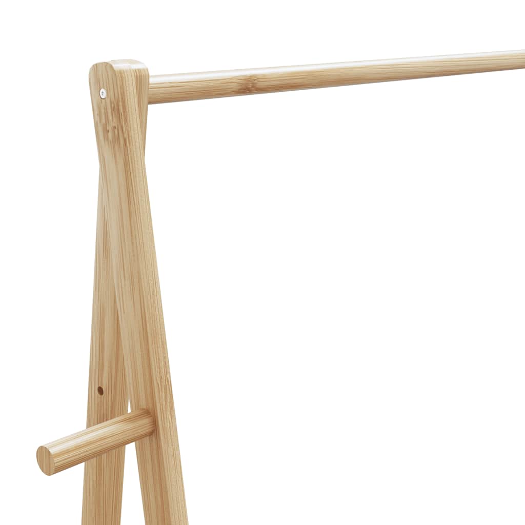 tøjstativ med hylder 132x45,5x150,5 cm bambus