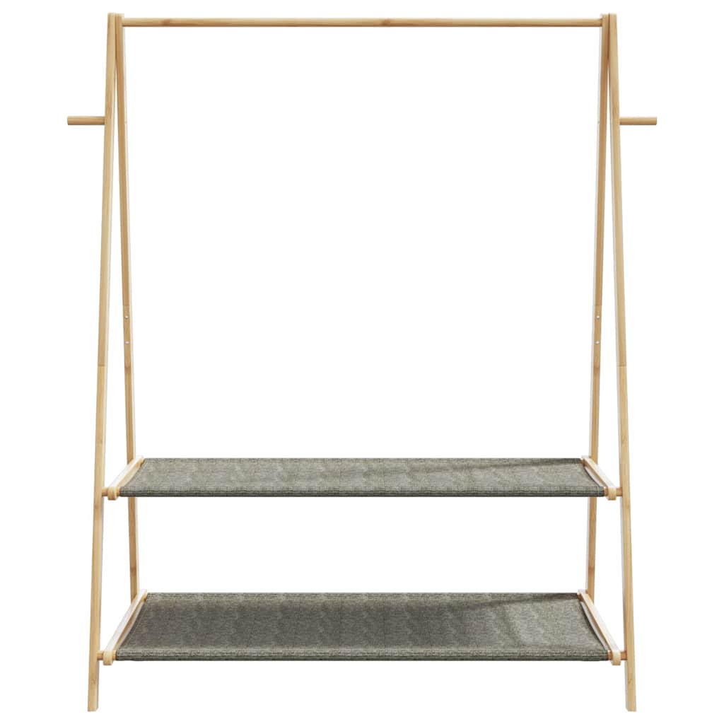 tøjstativ med hylder 132x45,5x150,5 cm bambus