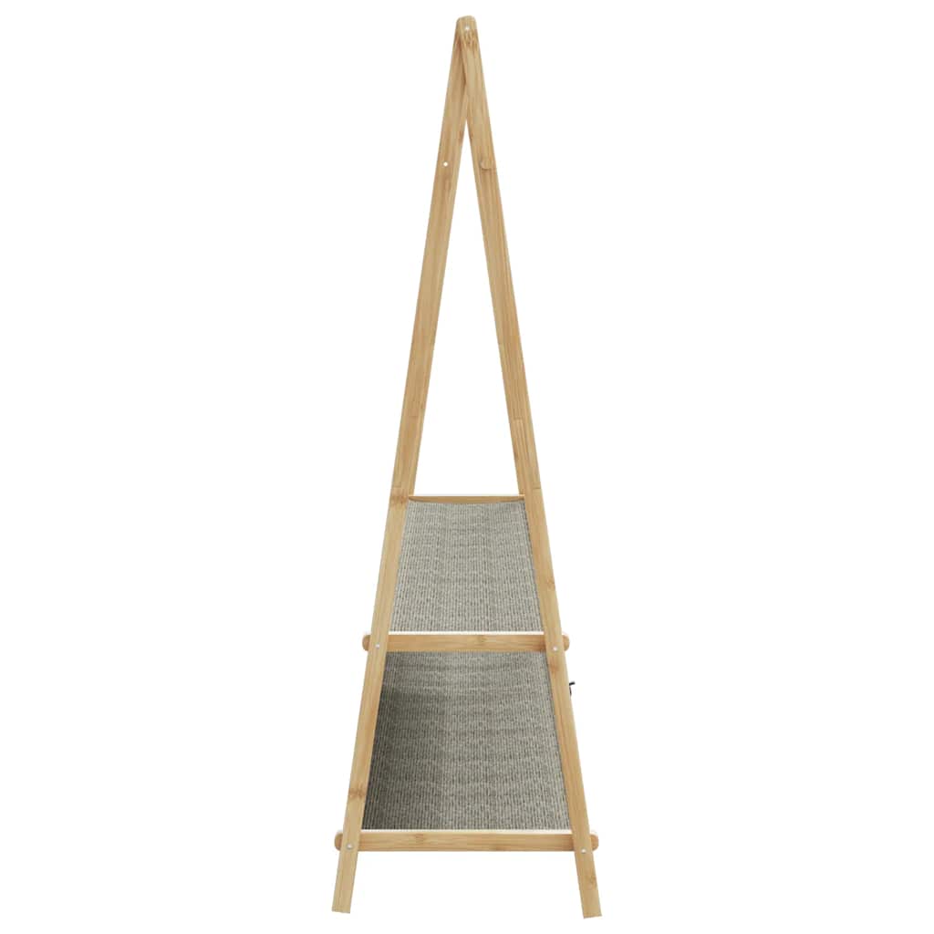 tøjstativ med hylder 132x45,5x150,5 cm bambus