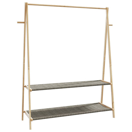 tøjstativ med hylder 132x45,5x150,5 cm bambus