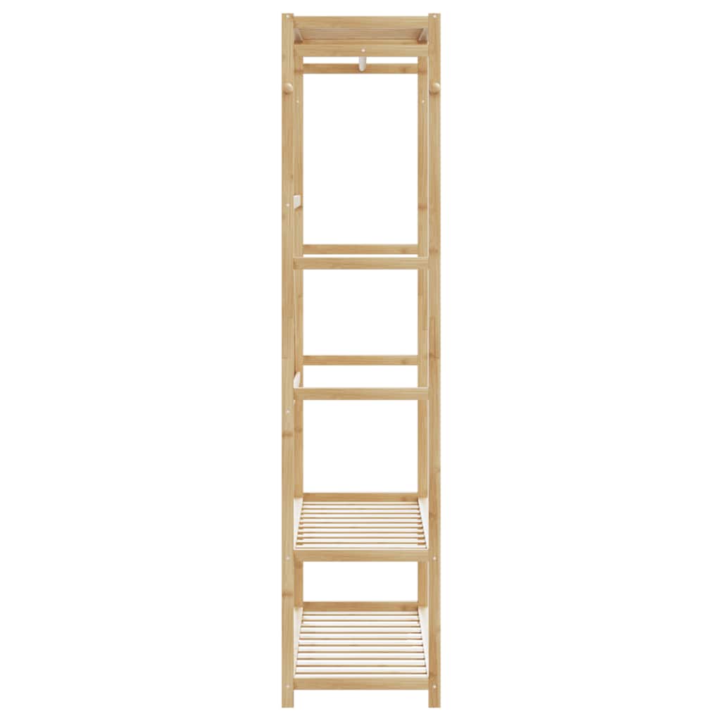tøjstativ med hylder 110x40x175 cm bambus