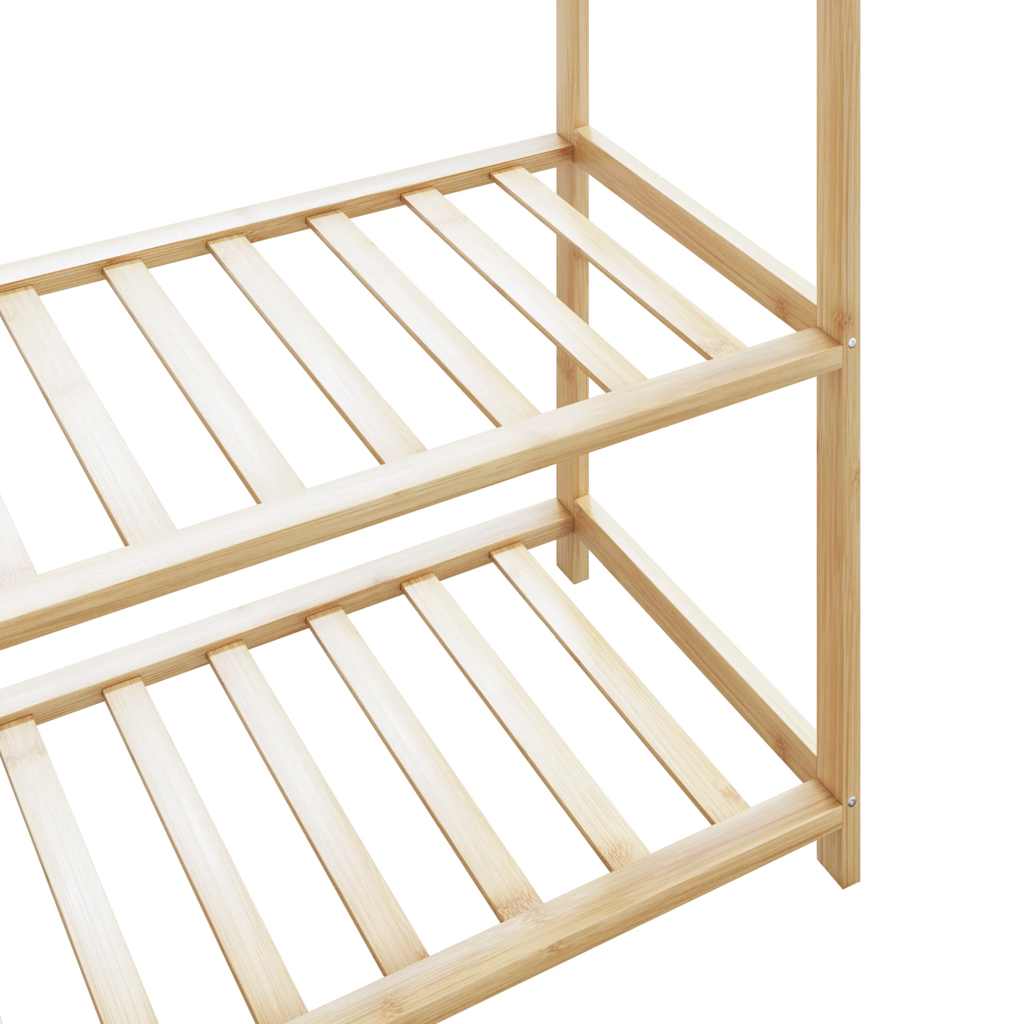 tøjstativ med hylder 110x40x175 cm bambus