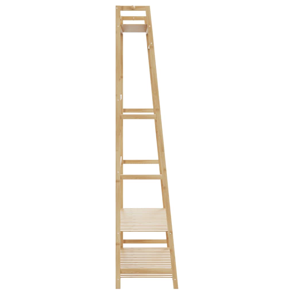 tøjstativ med hylder 110x40x180 cm bambus