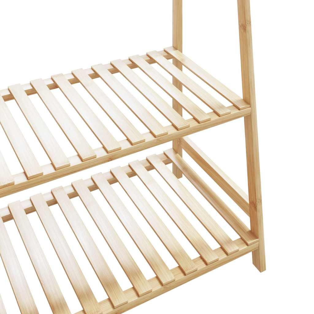 tøjstativ med hylder 110x40x180 cm bambus