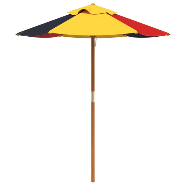 parasol med træstang Ø120x140 cm ti børn