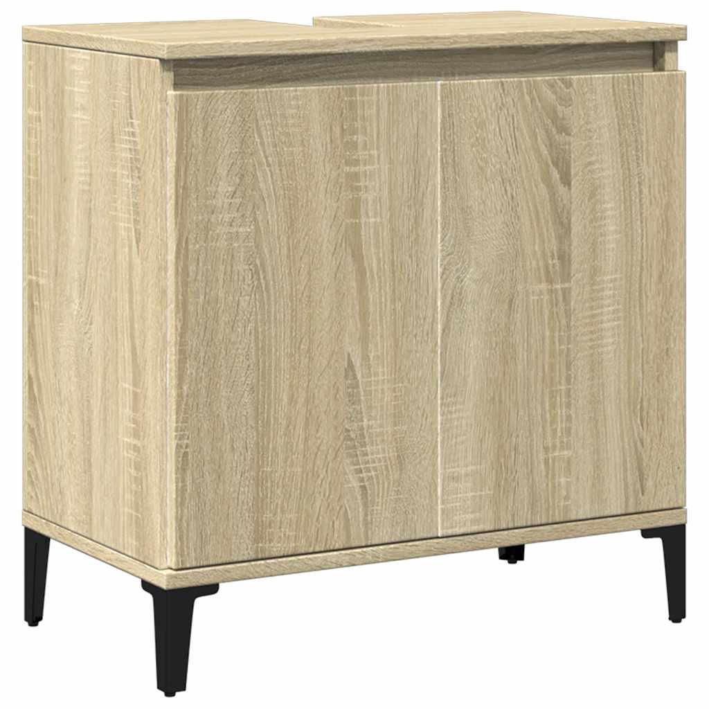 underskab til håndvask 58x33x60 cm konstrueret træ sonoma-eg