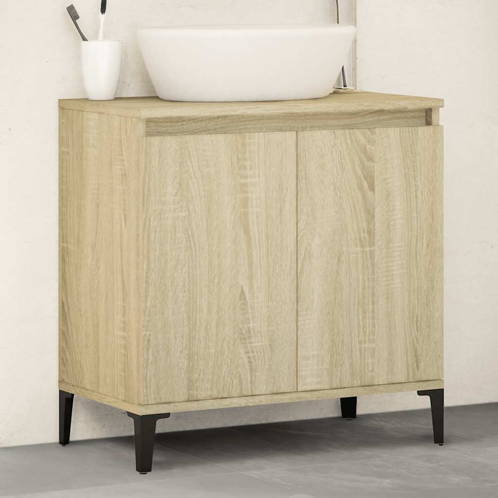 underskab til håndvask 58x33x60 cm konstrueret træ sonoma-eg