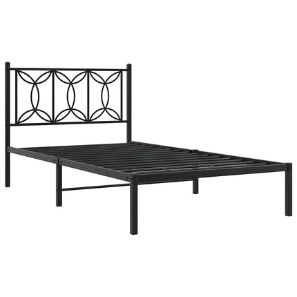 sengeramme med sengegavl 107x203 cm metal sort