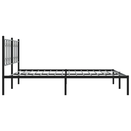 sengeramme med sengegavl 183x213 cm metal sort