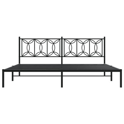 sengeramme med sengegavl 193x203 cm metal sort