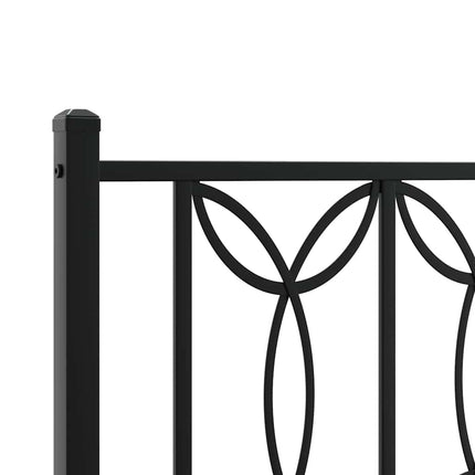 udskiftningsgavl 107 cm metal sort