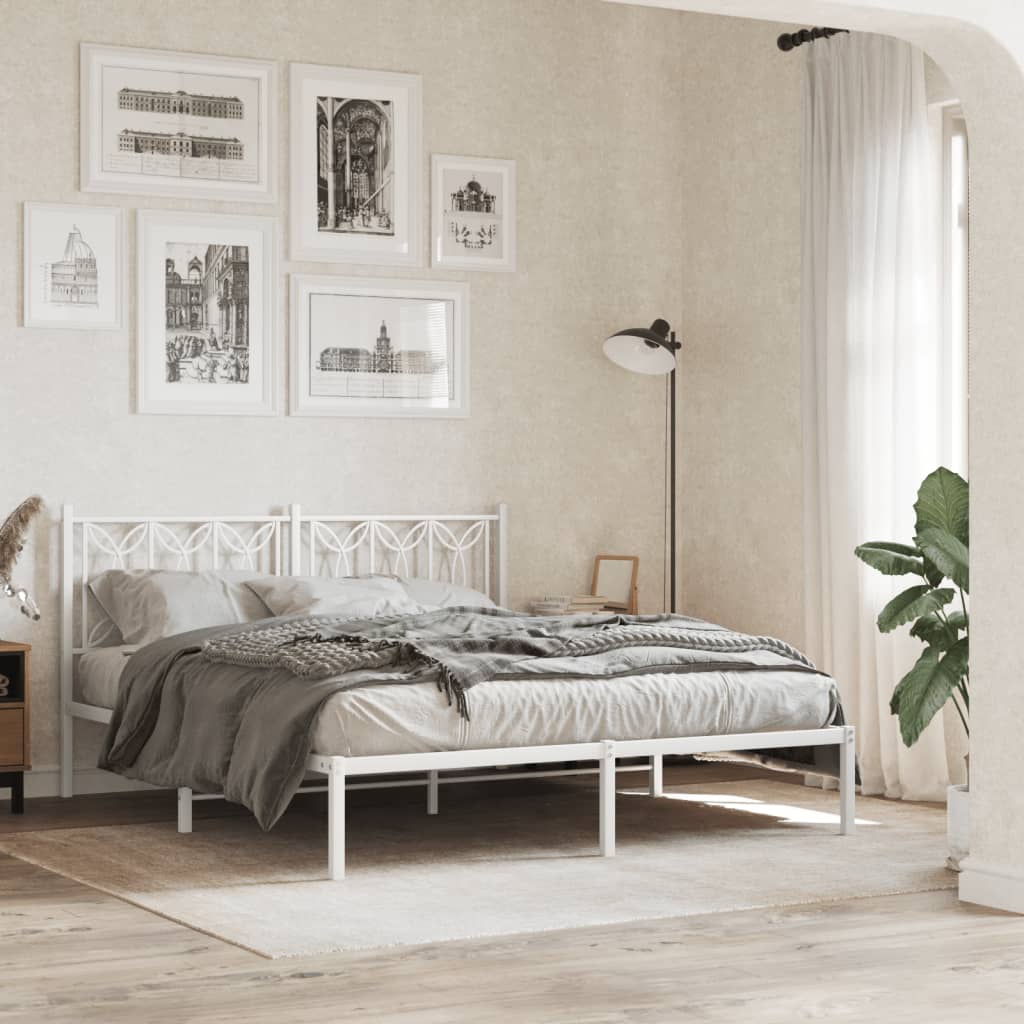 udskiftningsgavl 150 cm metal hvid