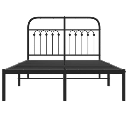 sengeramme med sengegavl 120x200 cm metal sort