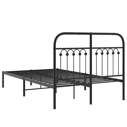 sengeramme med sengegavl 120x200 cm metal sort