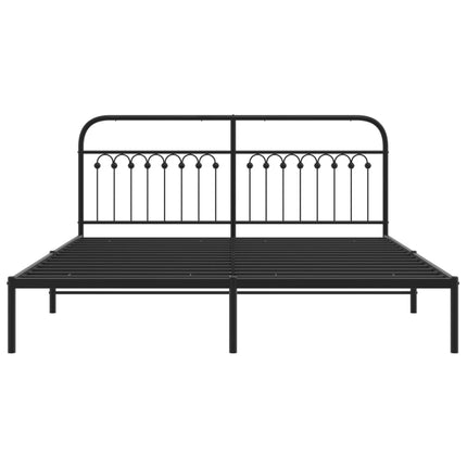 sengeramme med sengegavl 183x203 cm metal sort