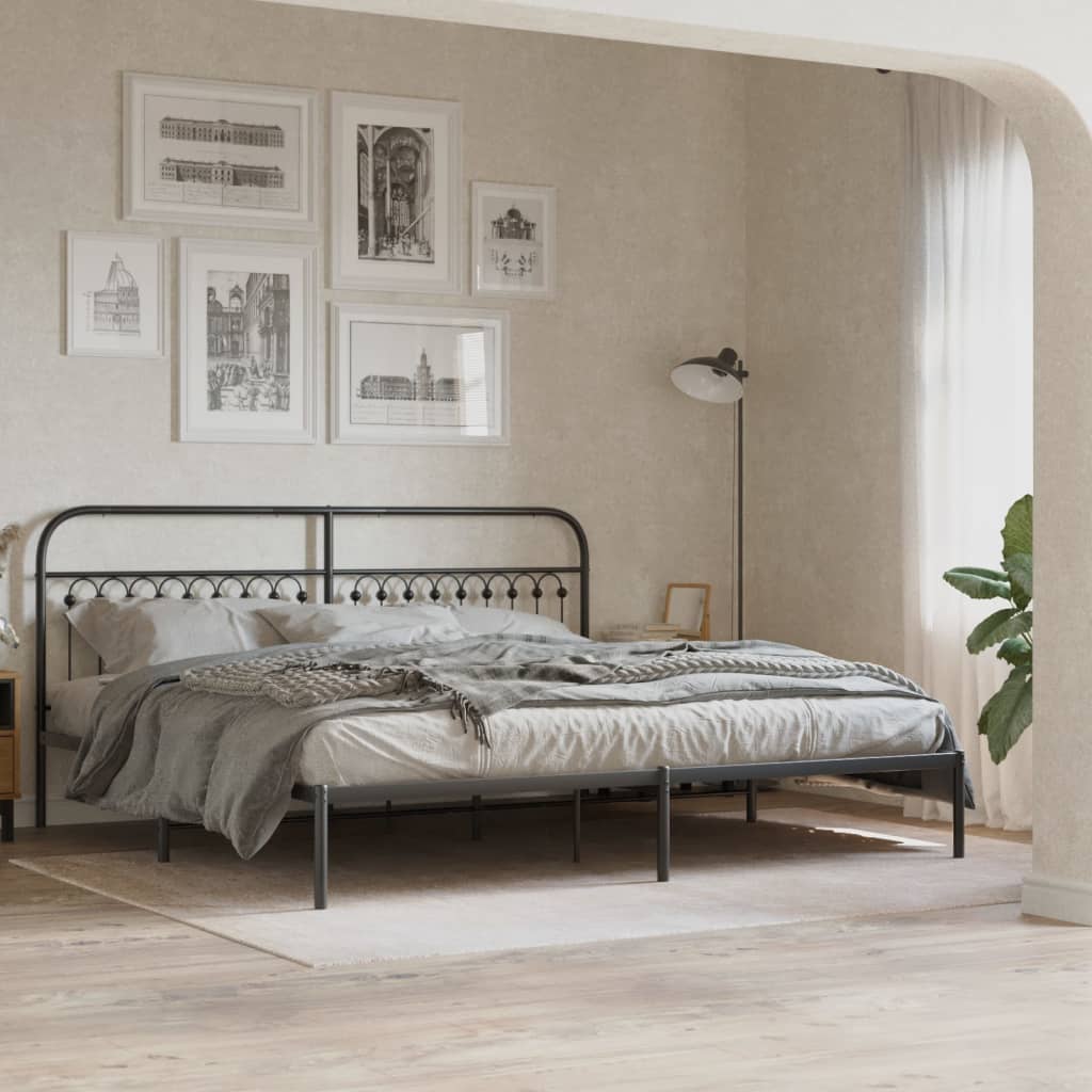 udskiftningsgavl 193 cm metal sort
