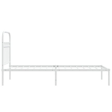 sengeramme med sengegavl 80x200 cm metal hvid