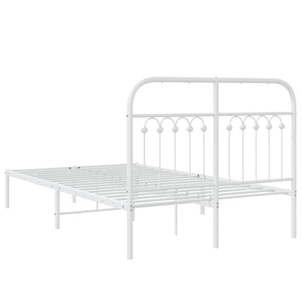 sengeramme med sengegavl 120x190 cm metal hvid