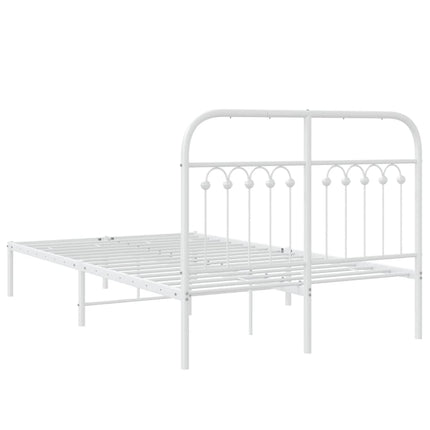 sengeramme med sengegavl 120x200 cm metal hvid