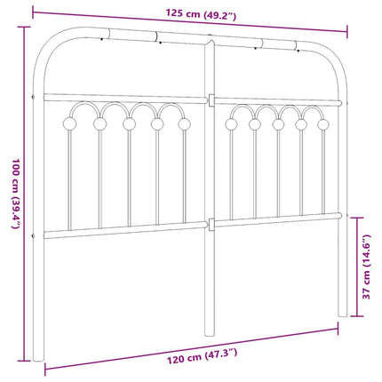 udskiftningsgavl 120 cm metal hvid