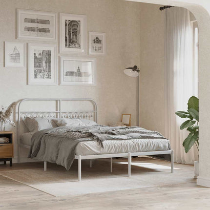 udskiftningsgavl 135 cm metal hvid