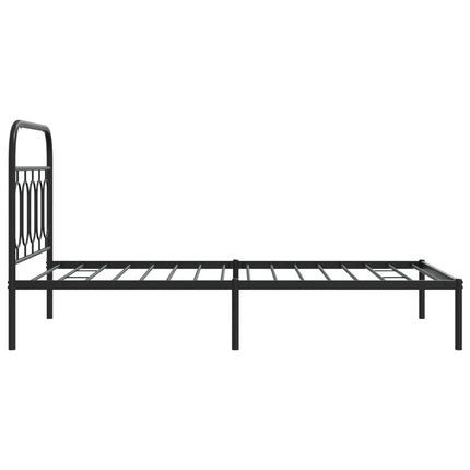 sengeramme med sengegavl 100x190 cm metal sort